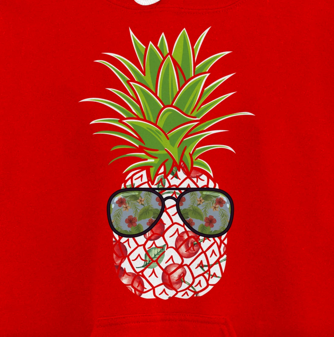 Funny Pineapple Cherry Cool Pineapple Awesome Sunglasses Pullover Hoodie