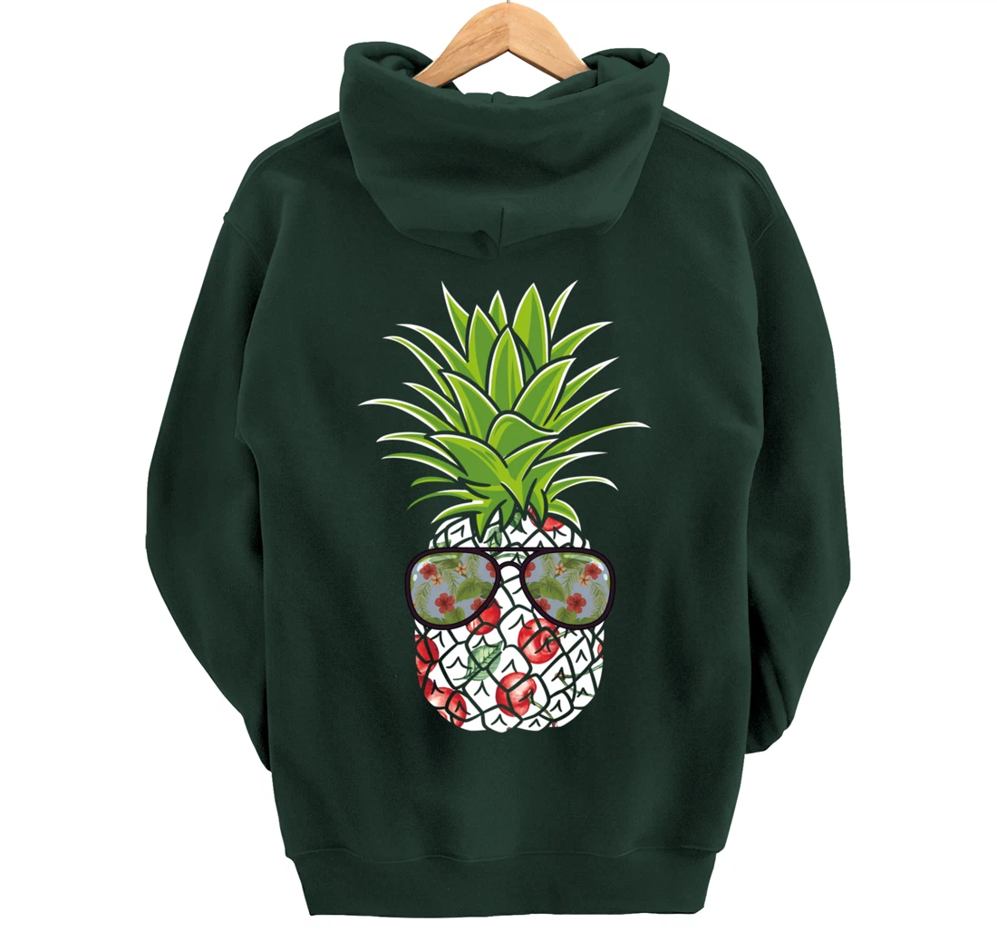 Funny Pineapple Cherry Cool Pineapple Awesome Sunglasses Pullover Hoodie