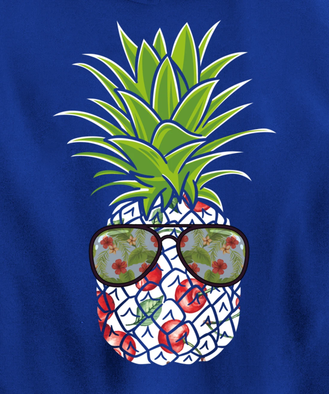 Funny Pineapple Cherry Cool Pineapple Awesome Sunglasses Pullover Hoodie