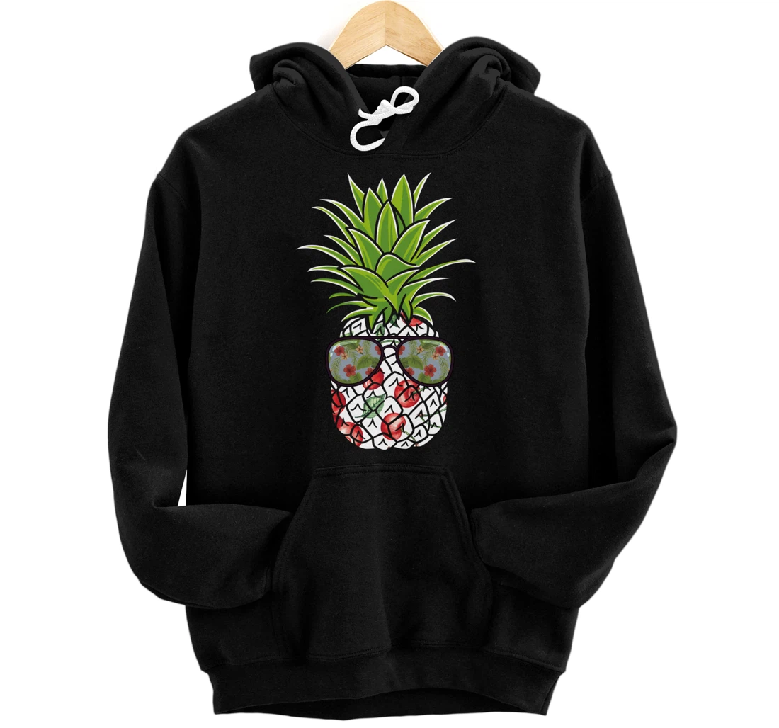 Funny Pineapple Cherry Cool Pineapple Awesome Sunglasses Pullover Hoodie