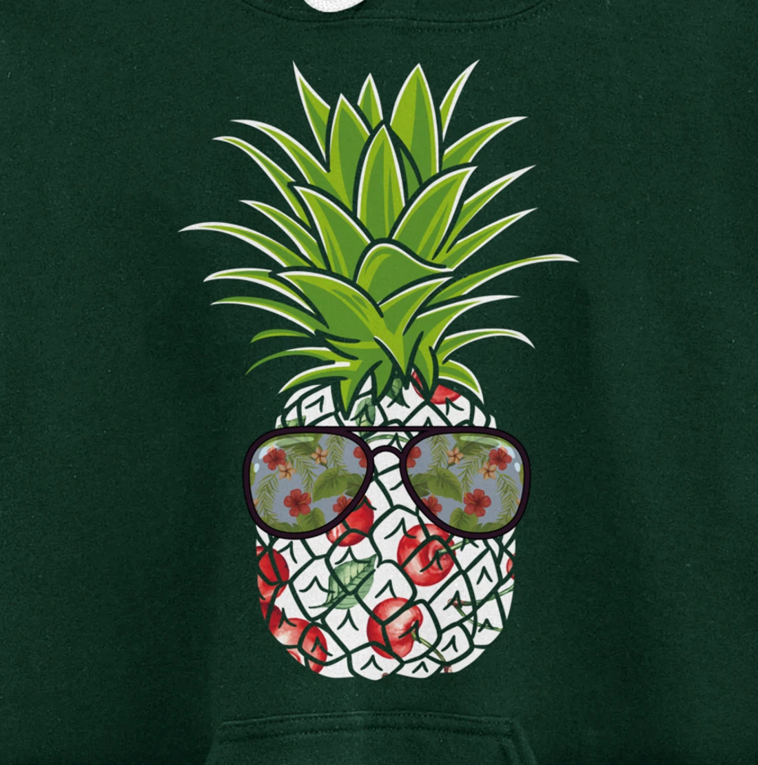 Funny Pineapple Cherry Cool Pineapple Awesome Sunglasses Pullover Hoodie