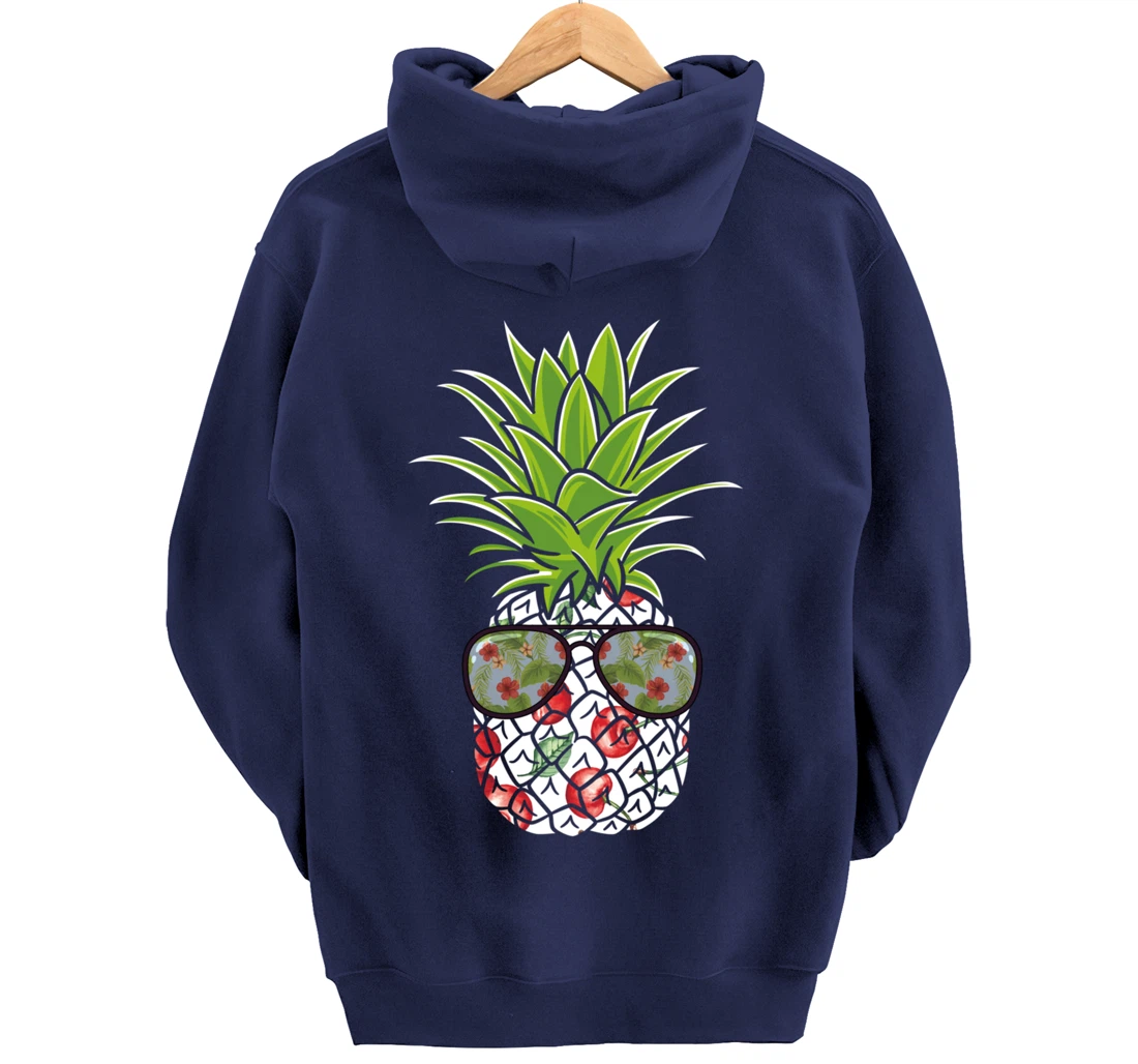 Funny Pineapple Cherry Cool Pineapple Awesome Sunglasses Pullover Hoodie