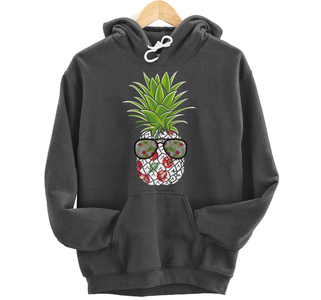 Funny Pineapple Cherry Cool Pineapple Awesome Sunglasses Pullover Hoodie