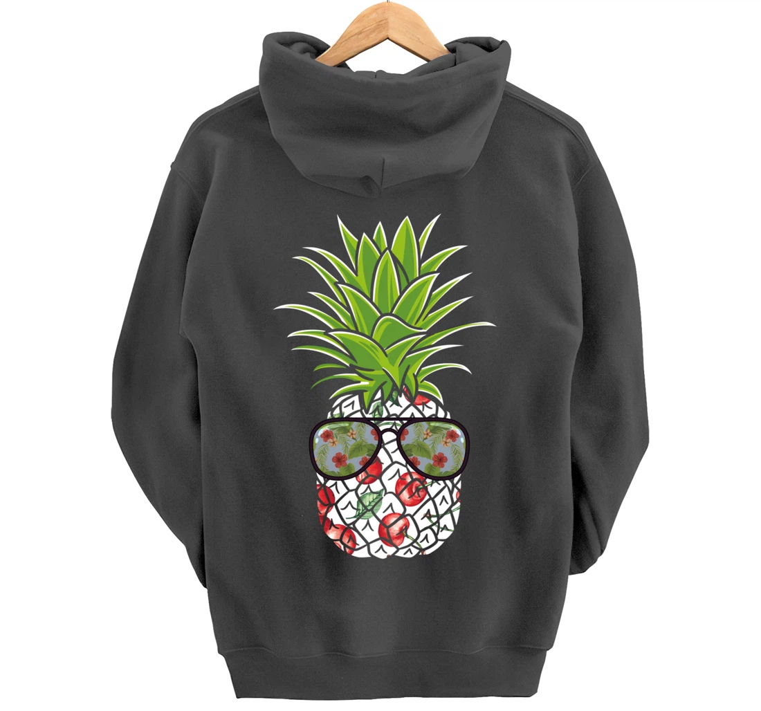 Funny Pineapple Cherry Cool Pineapple Awesome Sunglasses Pullover Hoodie