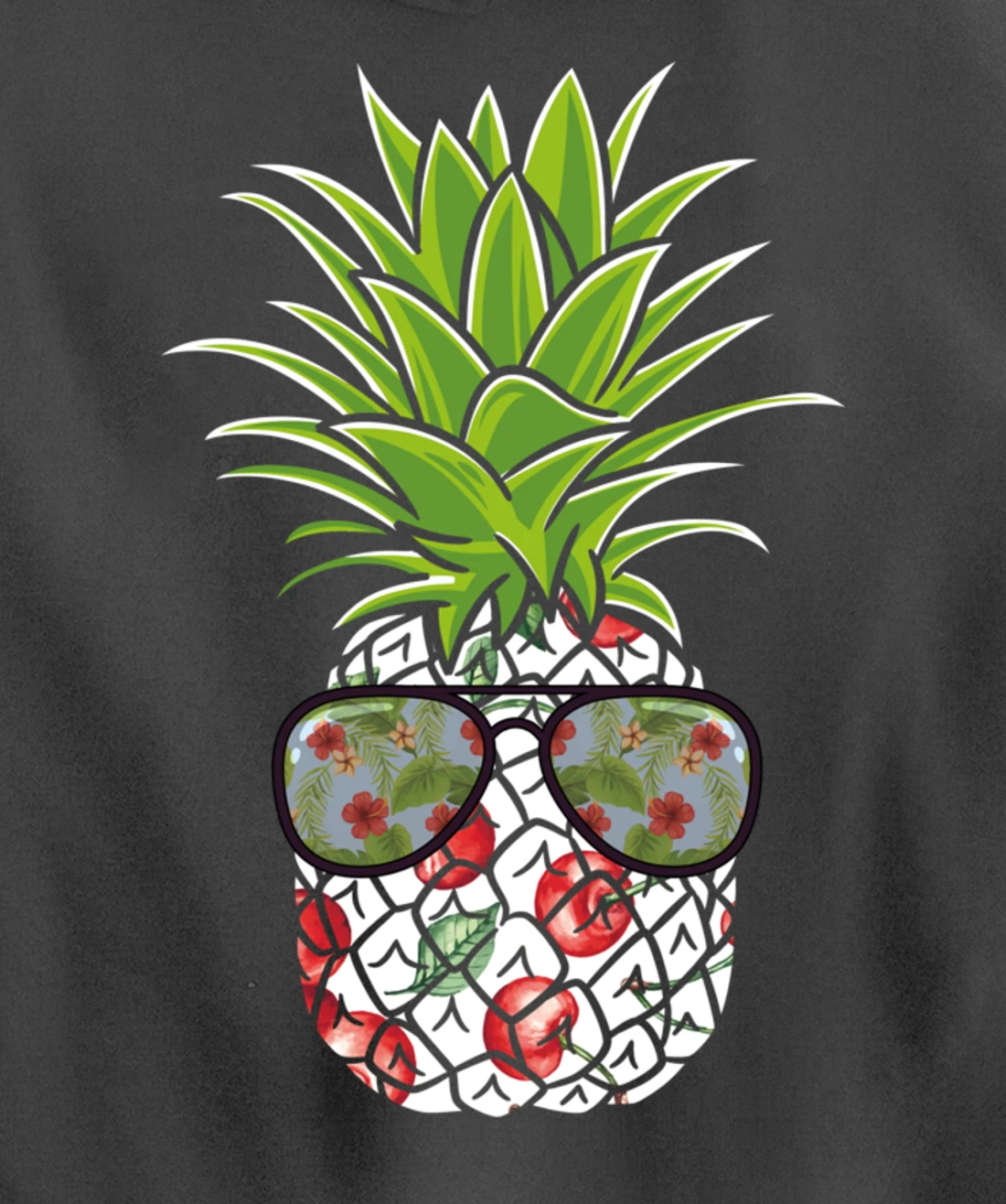 Funny Pineapple Cherry Cool Pineapple Awesome Sunglasses Pullover Hoodie