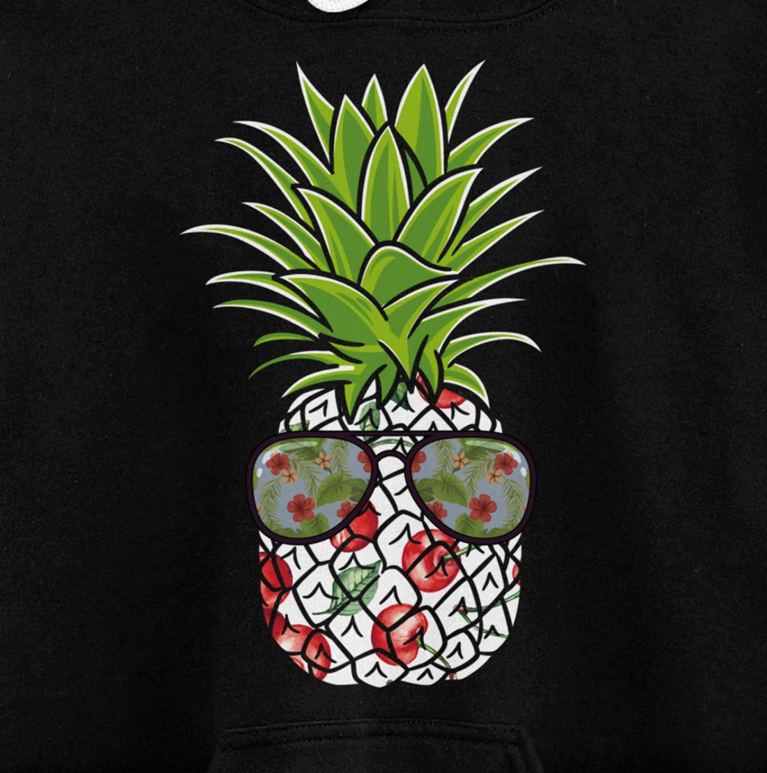 Funny Pineapple Cherry Cool Pineapple Awesome Sunglasses Pullover Hoodie