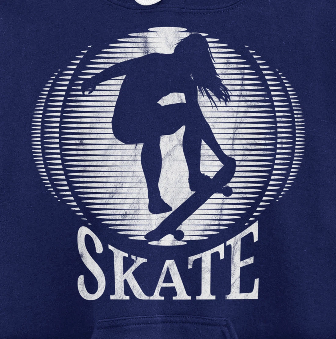 Skateboarding Girl Skater Girl Sunset Skate - Vintage Retro Pullover Hoodie