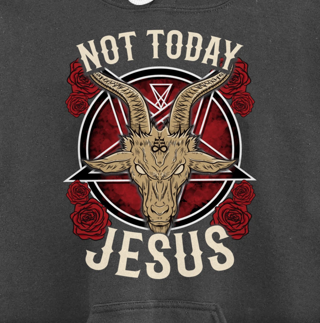Not Today Jesus I Satanic Atheist Pullover Hoodie