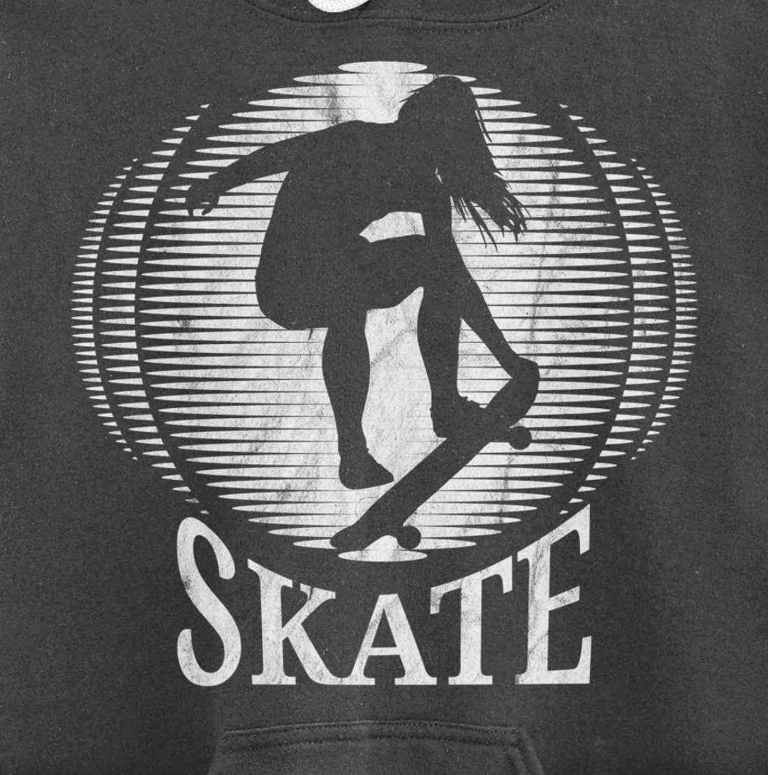 Skateboarding Girl Skater Girl Sunset Skate - Vintage Retro Pullover Hoodie