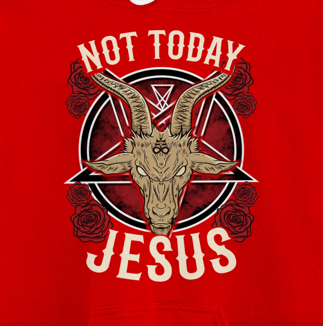 Not Today Jesus I Satanic Atheist Pullover Hoodie
