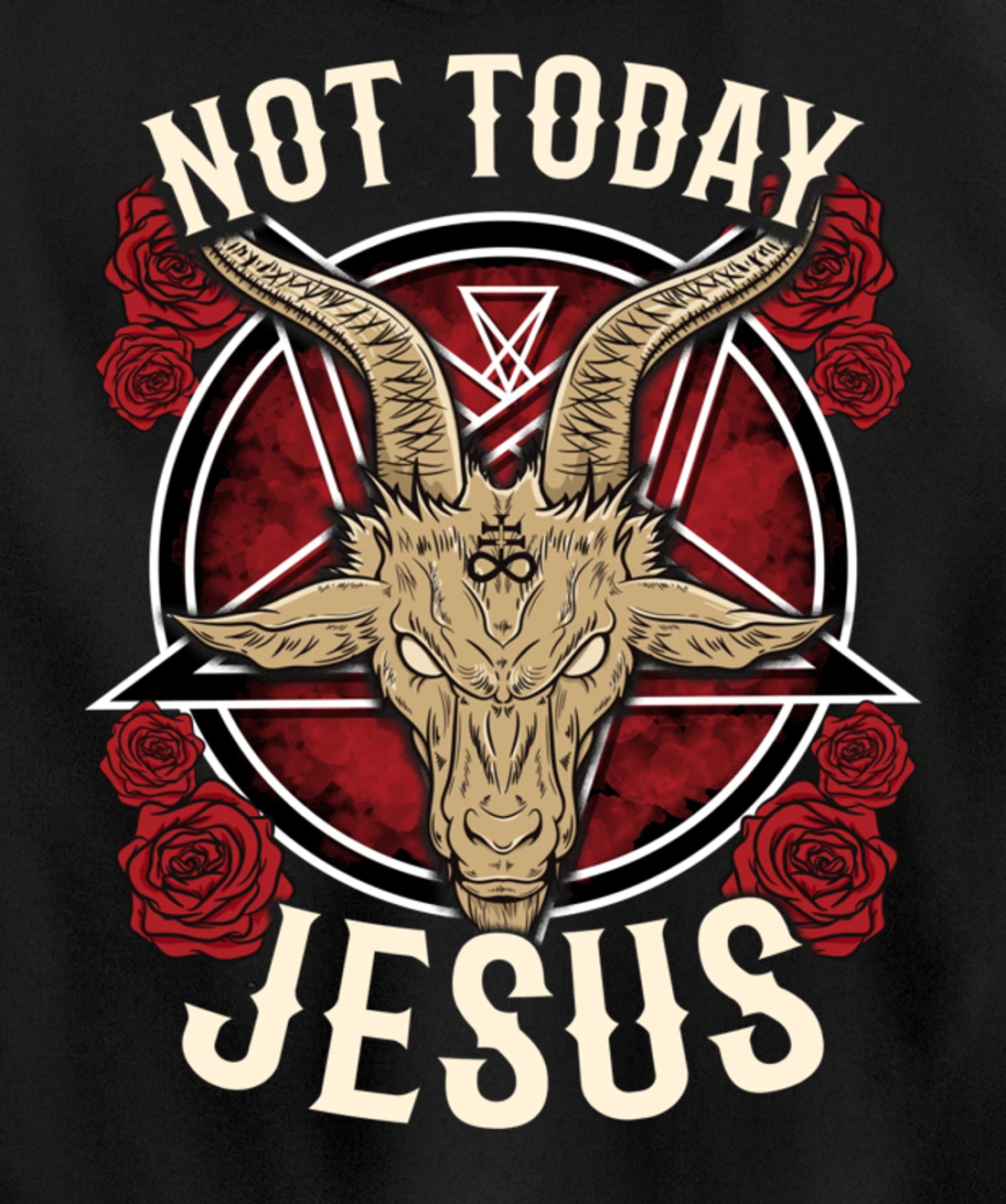 Not Today Jesus I Satanic Atheist Pullover Hoodie