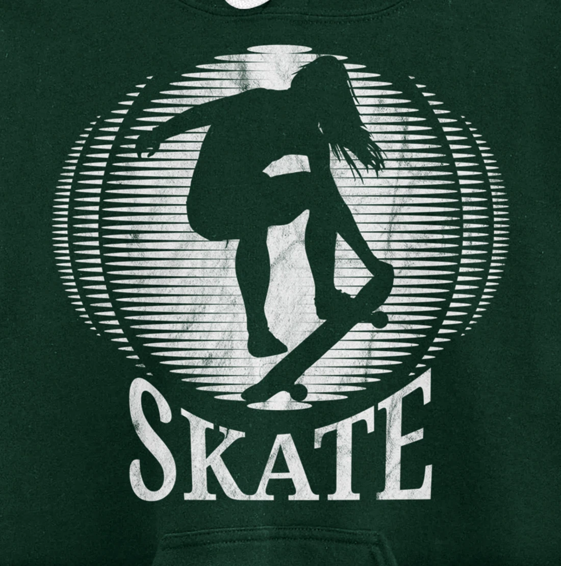 Skateboarding Girl Skater Girl Sunset Skate - Vintage Retro Pullover Hoodie
