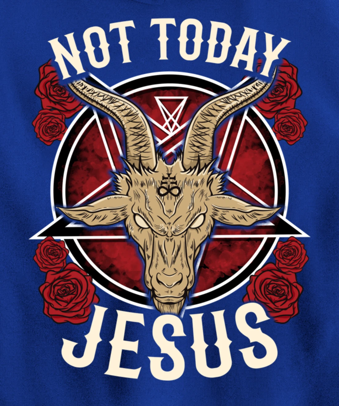 Not Today Jesus I Satanic Atheist Pullover Hoodie