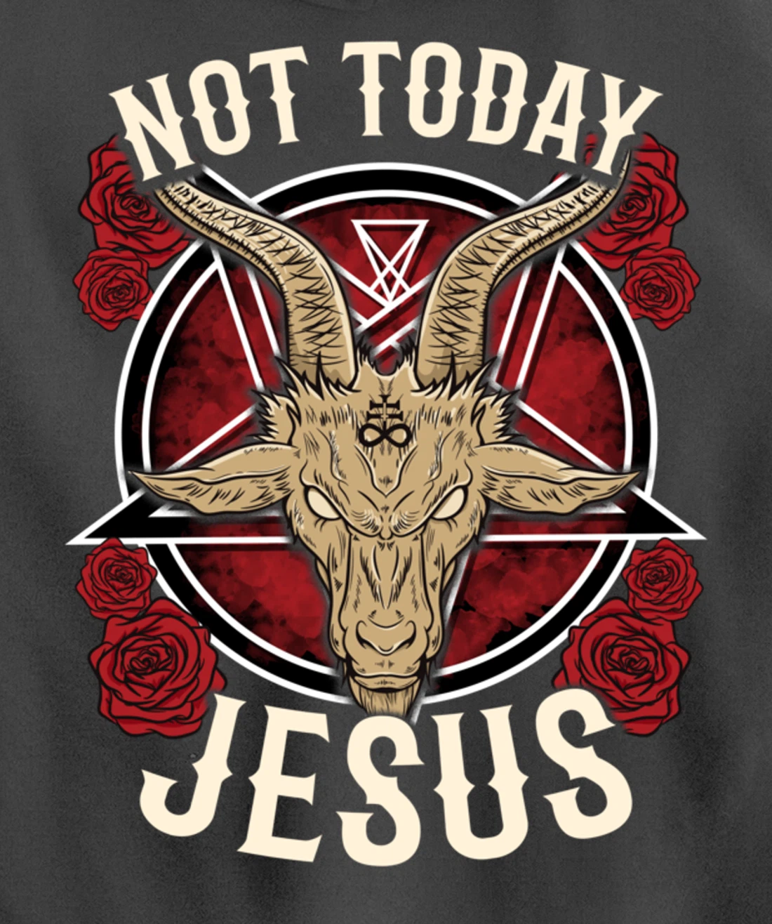 Not Today Jesus I Satanic Atheist Pullover Hoodie