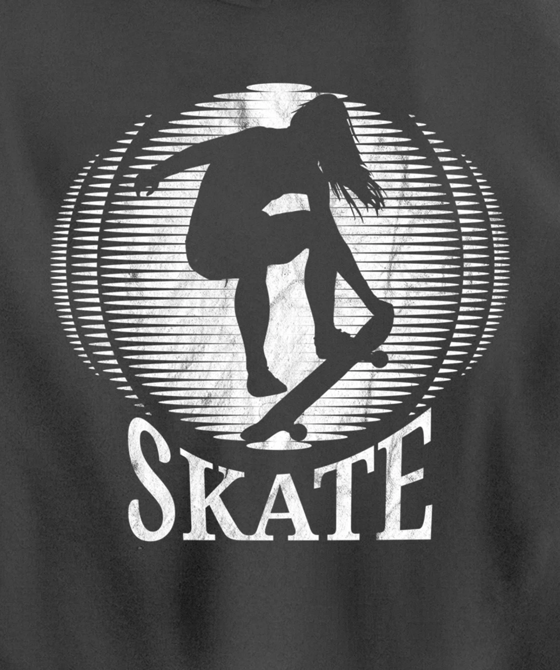 Skateboarding Girl Skater Girl Sunset Skate - Vintage Retro Pullover Hoodie