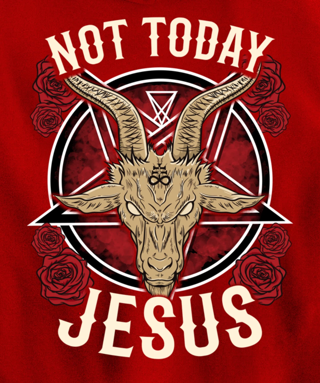 Not Today Jesus I Satanic Atheist Pullover Hoodie