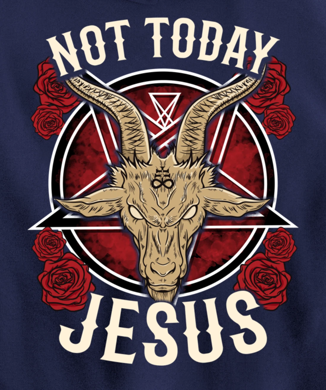 Not Today Jesus I Satanic Atheist Pullover Hoodie