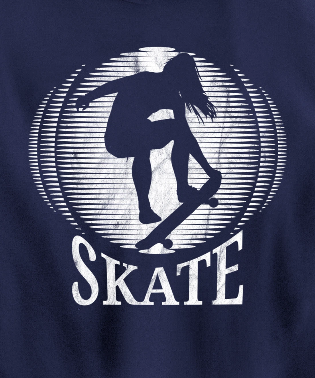 Skateboarding Girl Skater Girl Sunset Skate - Vintage Retro Pullover Hoodie
