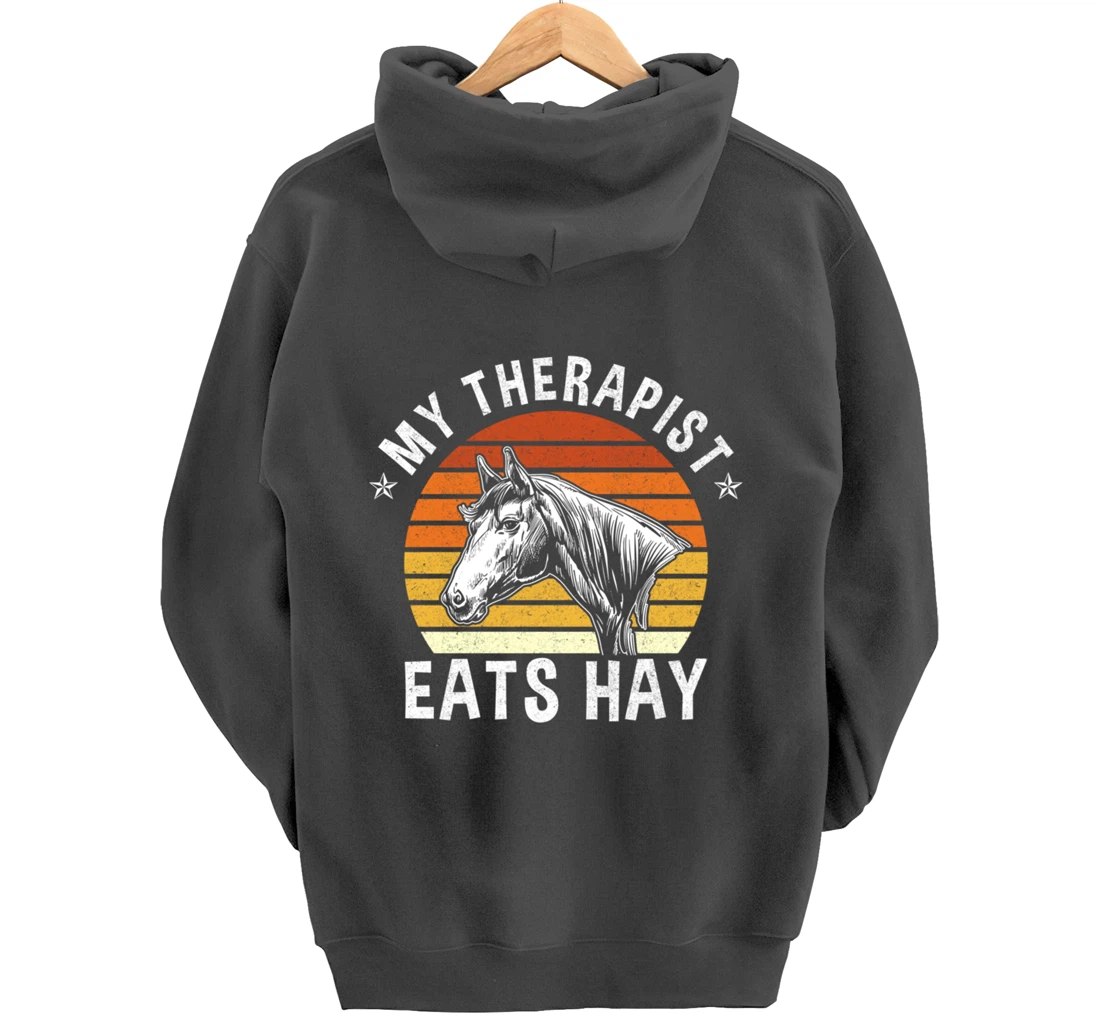 Funny Horse Graphic Women Girls Horseback Riding Horse Lover Pullover Hoodie