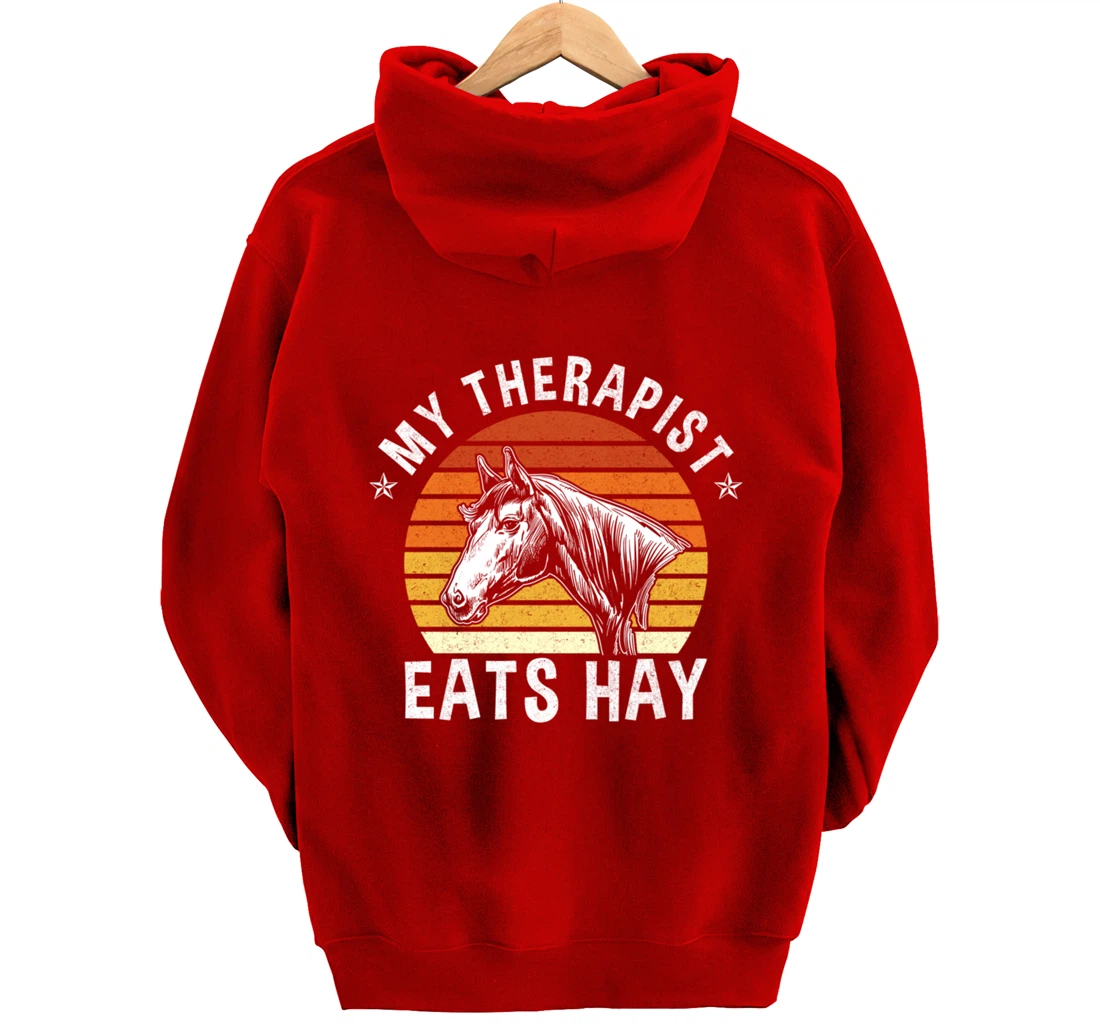 Funny Horse Graphic Women Girls Horseback Riding Horse Lover Pullover Hoodie