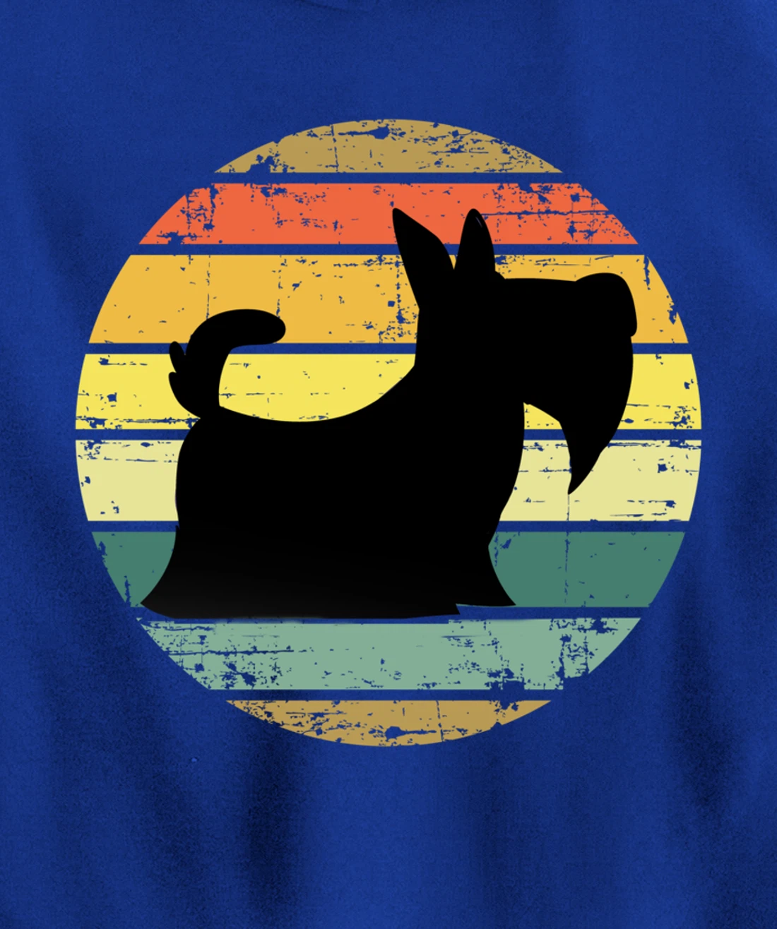 Scottish Terrier Vintage Retro Scottie Dog Distressed Retro Pullover Hoodie