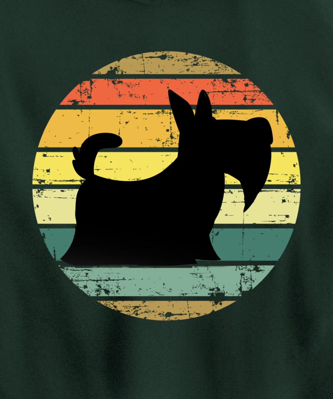 Scottish Terrier Vintage Retro Scottie Dog Distressed Retro Pullover Hoodie