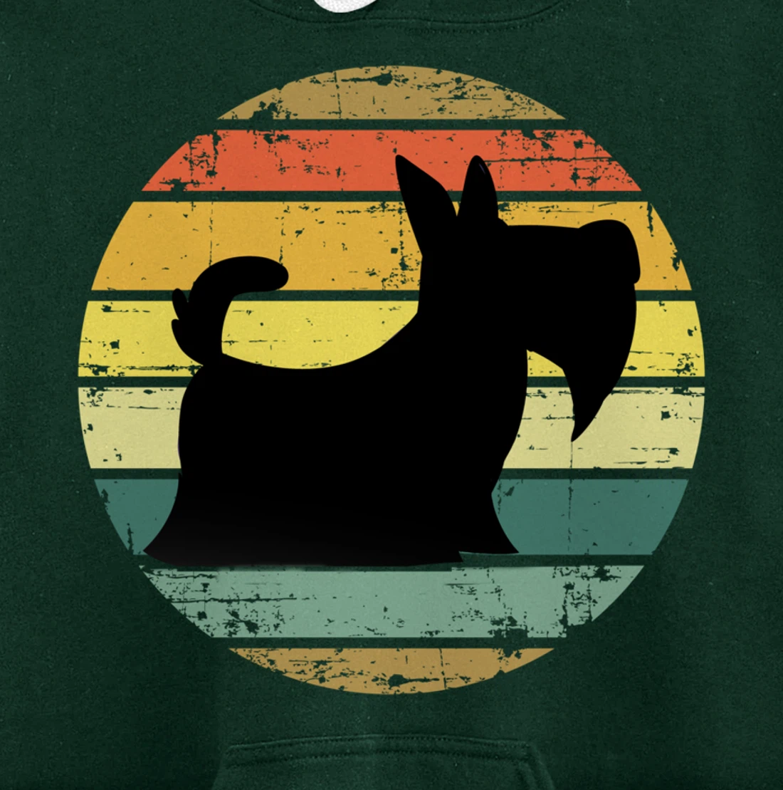 Scottish Terrier Vintage Retro Scottie Dog Distressed Retro Pullover Hoodie