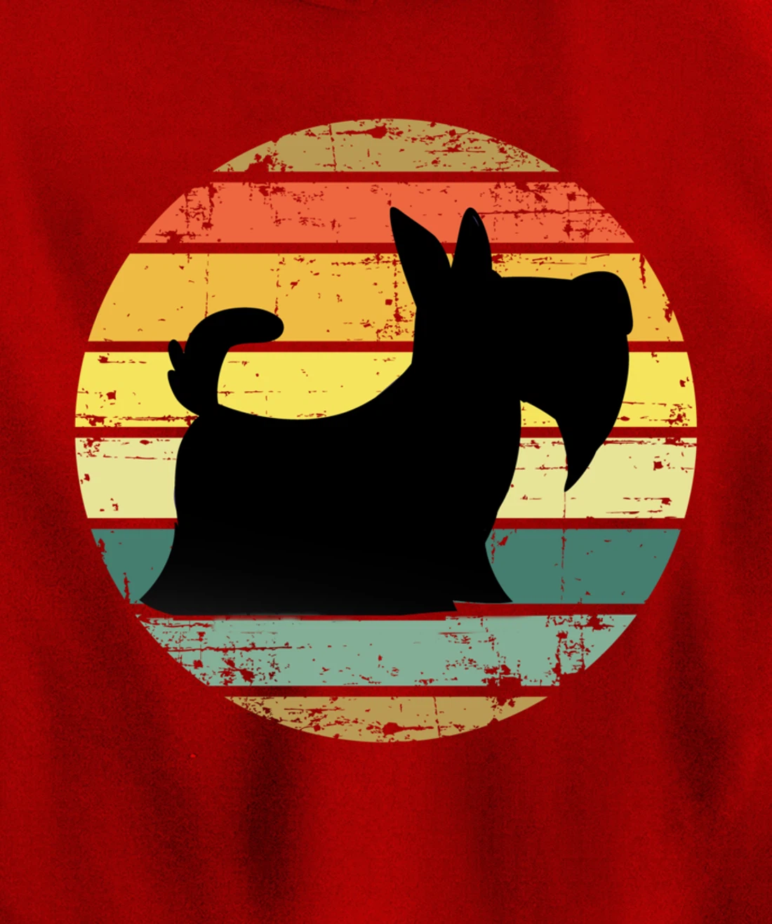 Scottish Terrier Vintage Retro Scottie Dog Distressed Retro Pullover Hoodie