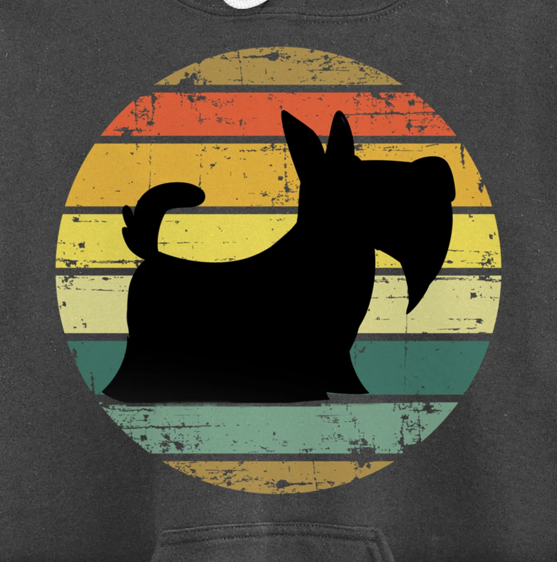 Scottish Terrier Vintage Retro Scottie Dog Distressed Retro Pullover Hoodie