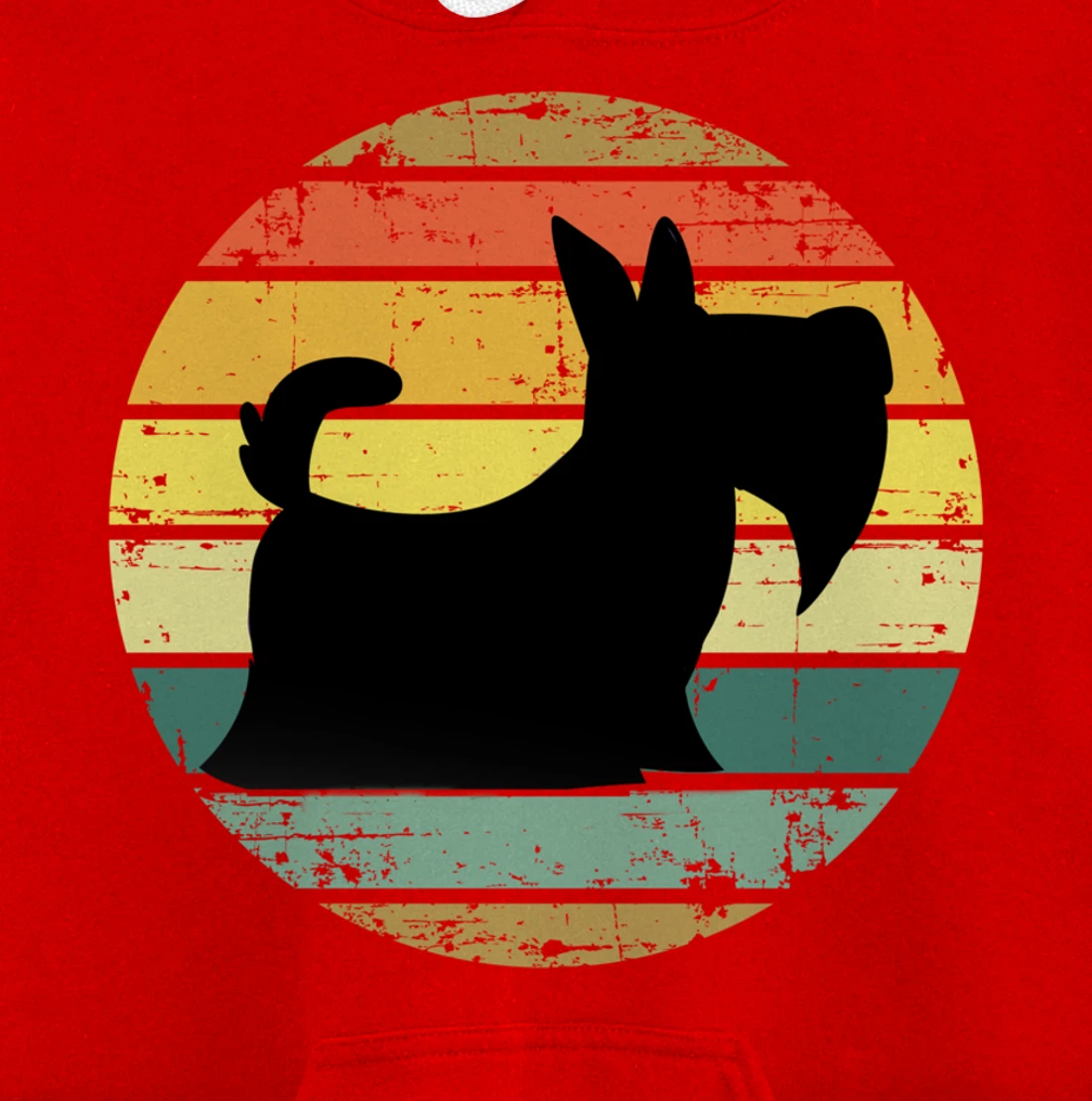 Scottish Terrier Vintage Retro Scottie Dog Distressed Retro Pullover Hoodie