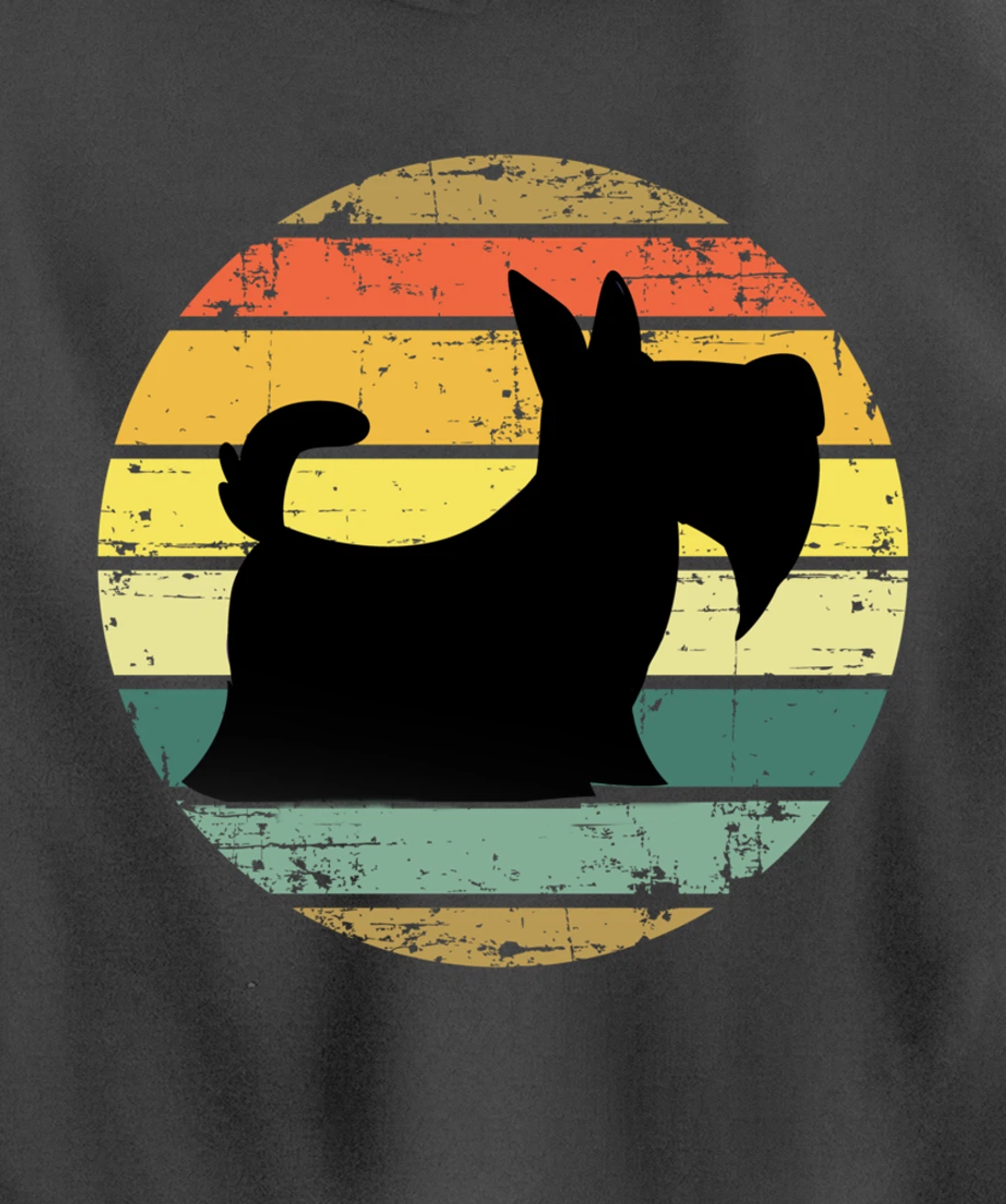 Scottish Terrier Vintage Retro Scottie Dog Distressed Retro Pullover Hoodie