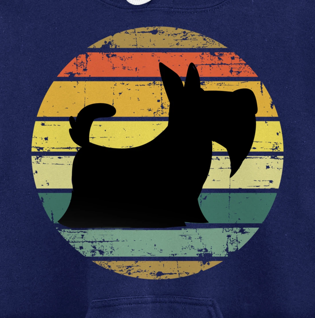 Scottish Terrier Vintage Retro Scottie Dog Distressed Retro Pullover Hoodie