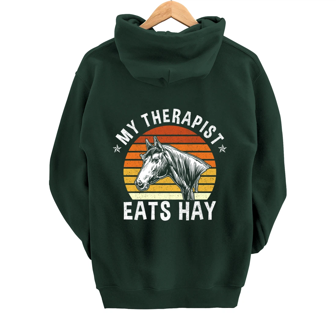 Funny Horse Graphic Women Girls Horseback Riding Horse Lover Pullover Hoodie