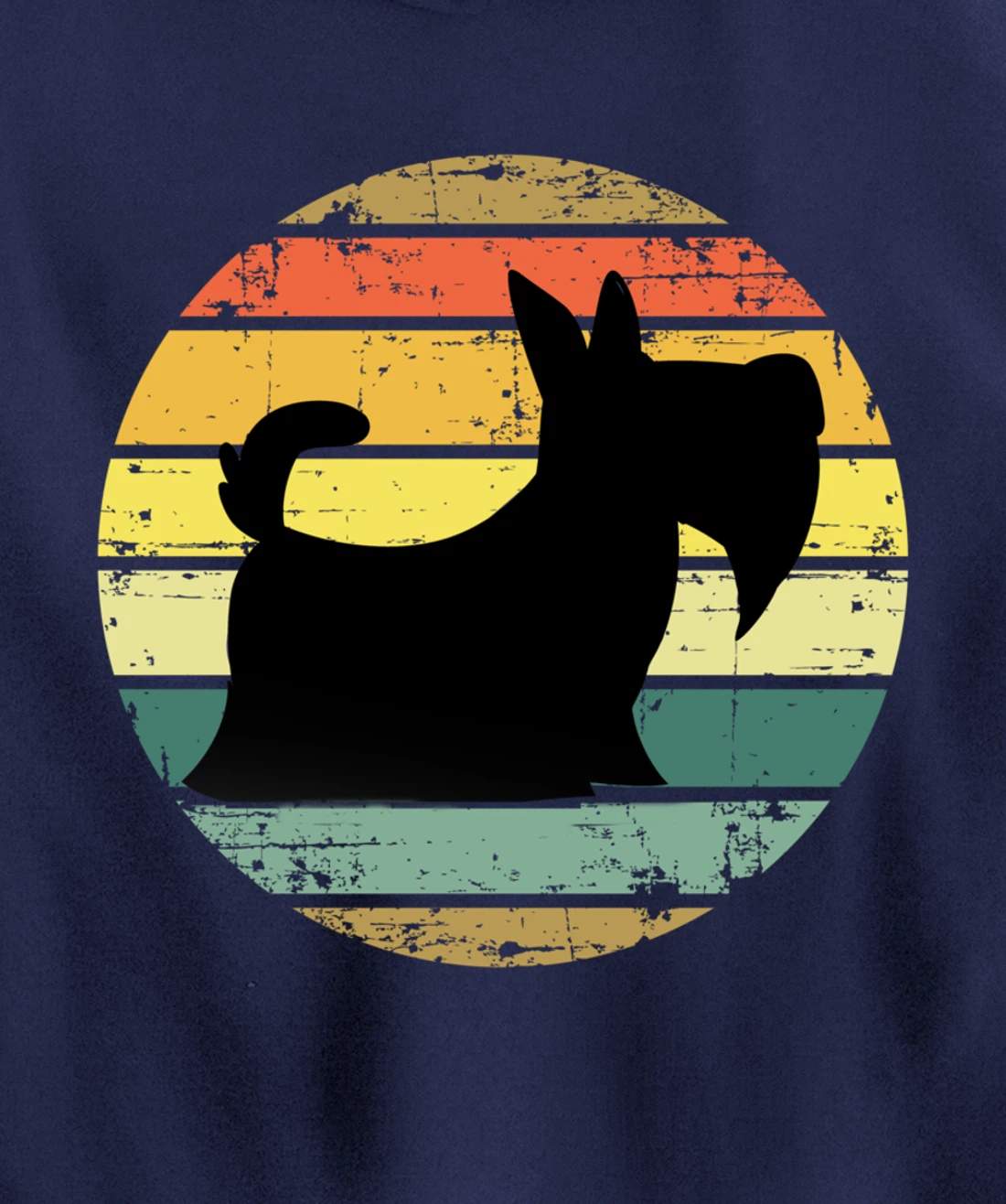 Scottish Terrier Vintage Retro Scottie Dog Distressed Retro Pullover Hoodie