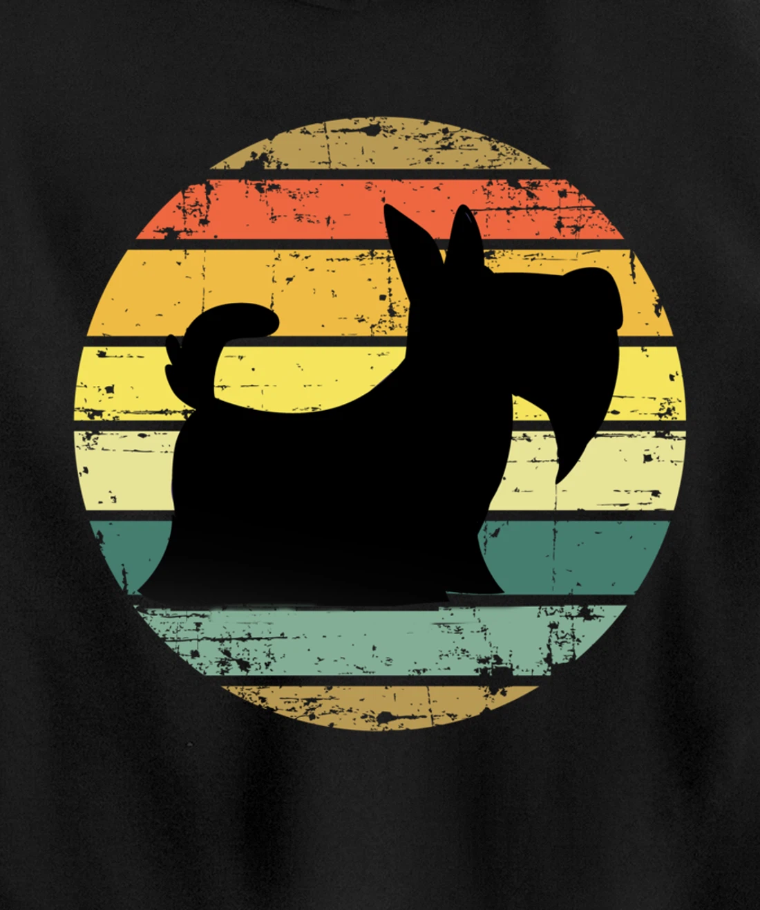 Scottish Terrier Vintage Retro Scottie Dog Distressed Retro Pullover Hoodie