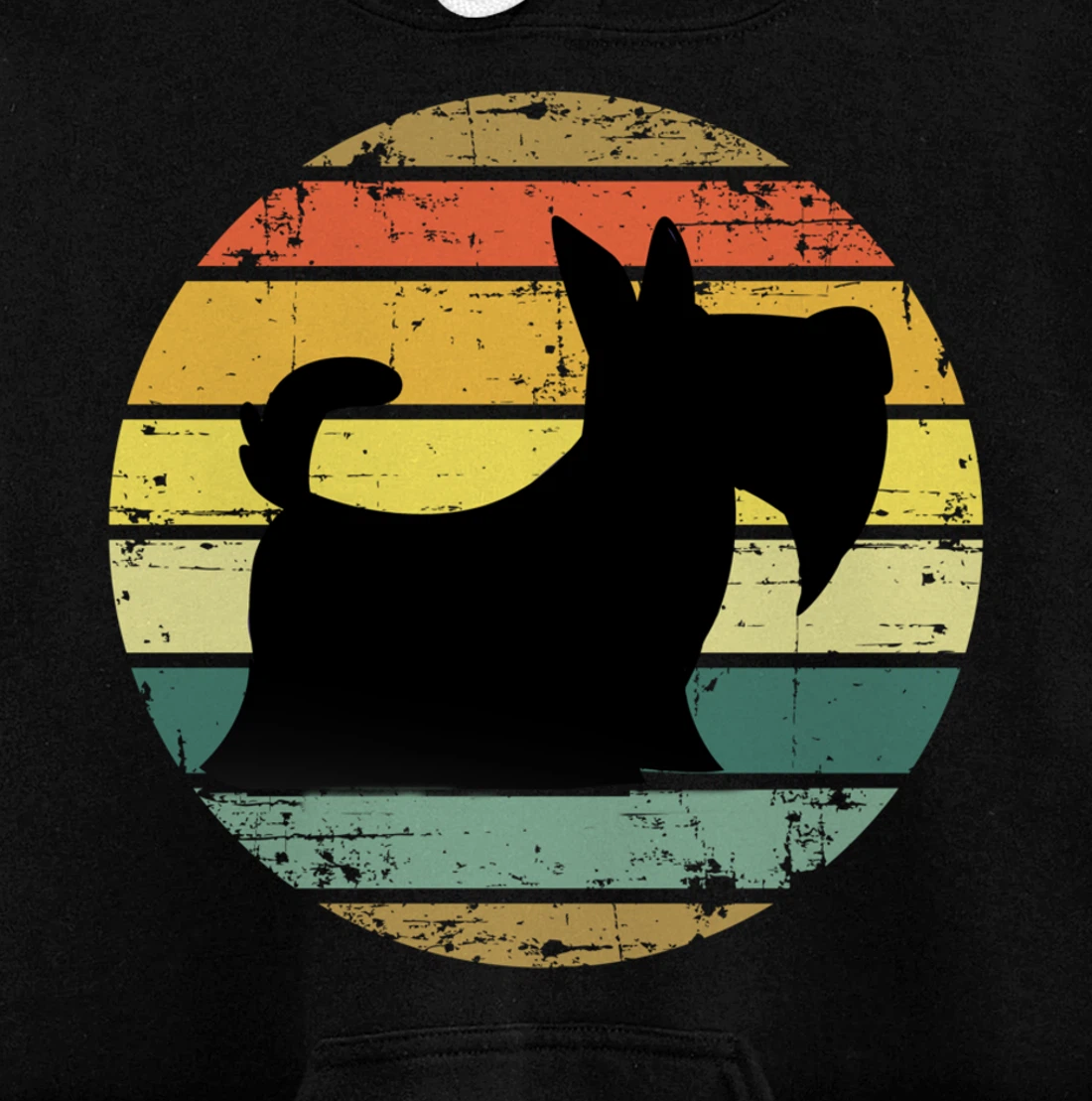 Scottish Terrier Vintage Retro Scottie Dog Distressed Retro Pullover Hoodie