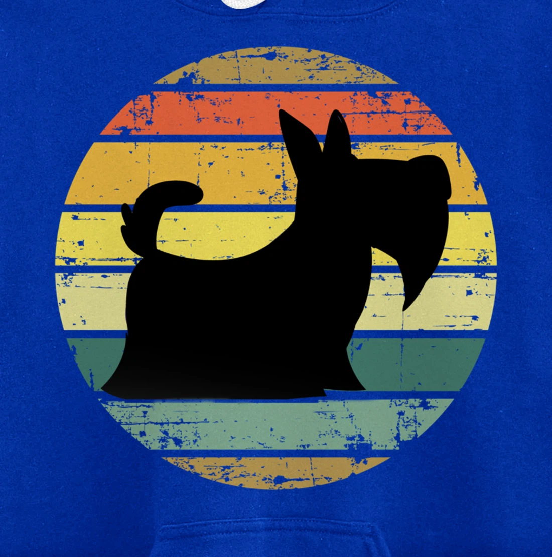 Scottish Terrier Vintage Retro Scottie Dog Distressed Retro Pullover Hoodie