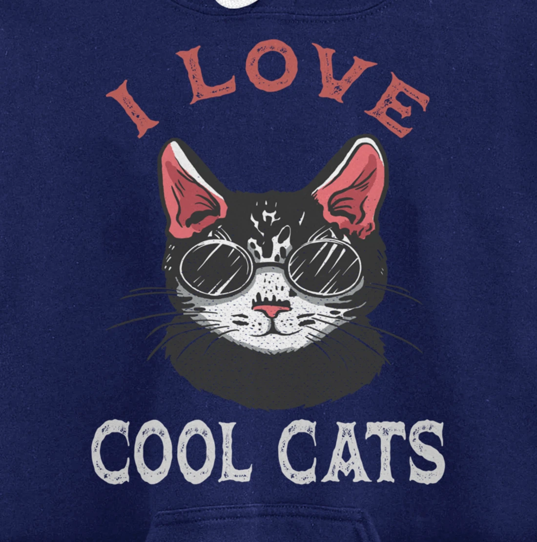 i love cool cats Pullover Hoodie