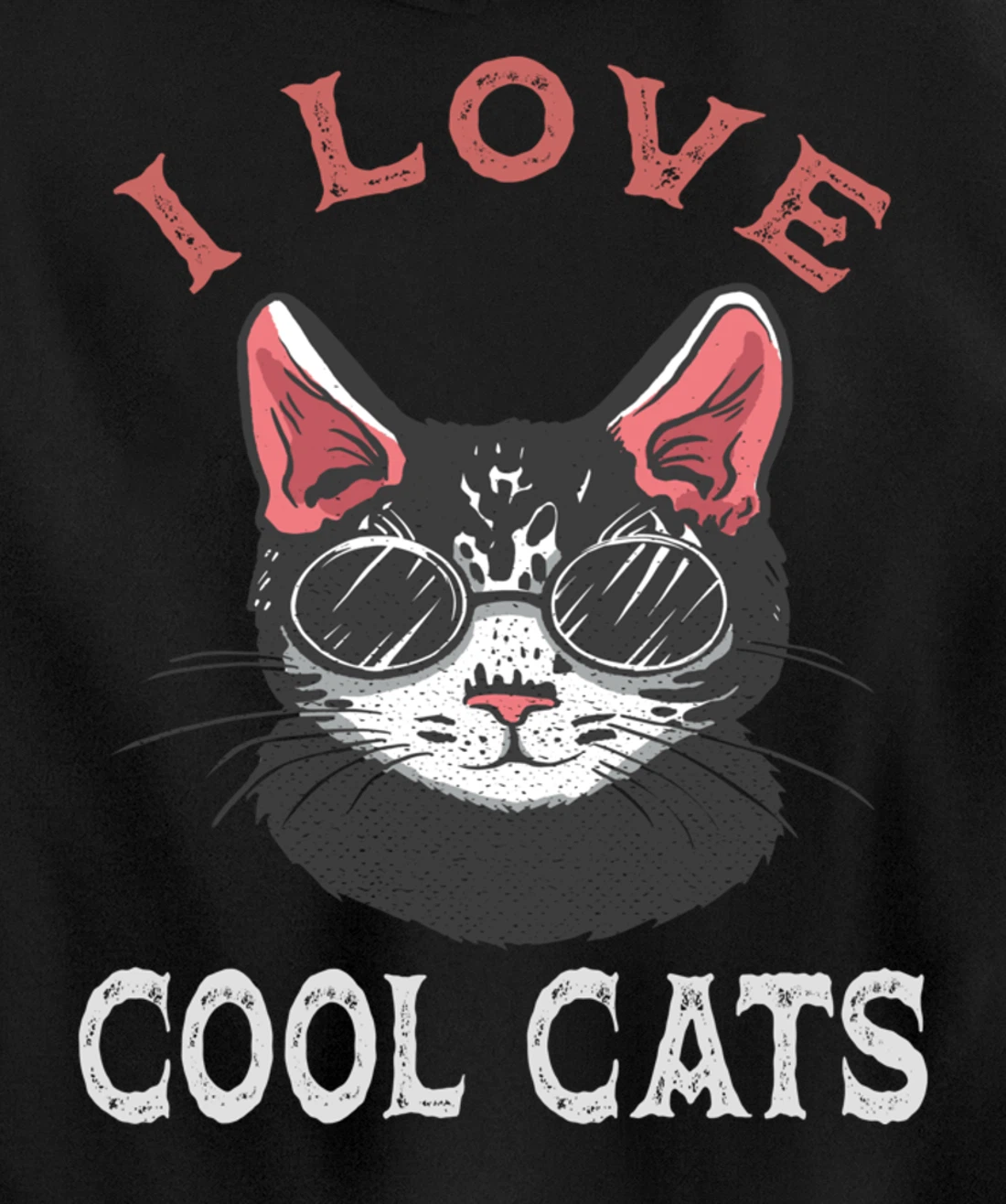i love cool cats Pullover Hoodie