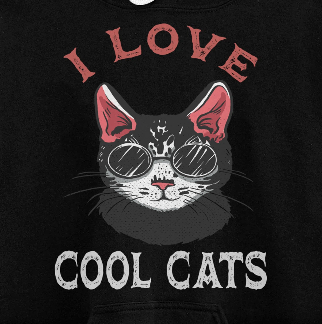 i love cool cats Pullover Hoodie