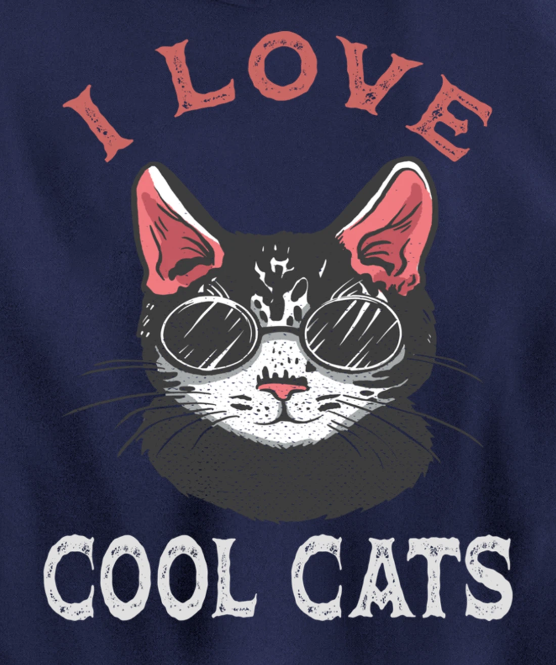 i love cool cats Pullover Hoodie