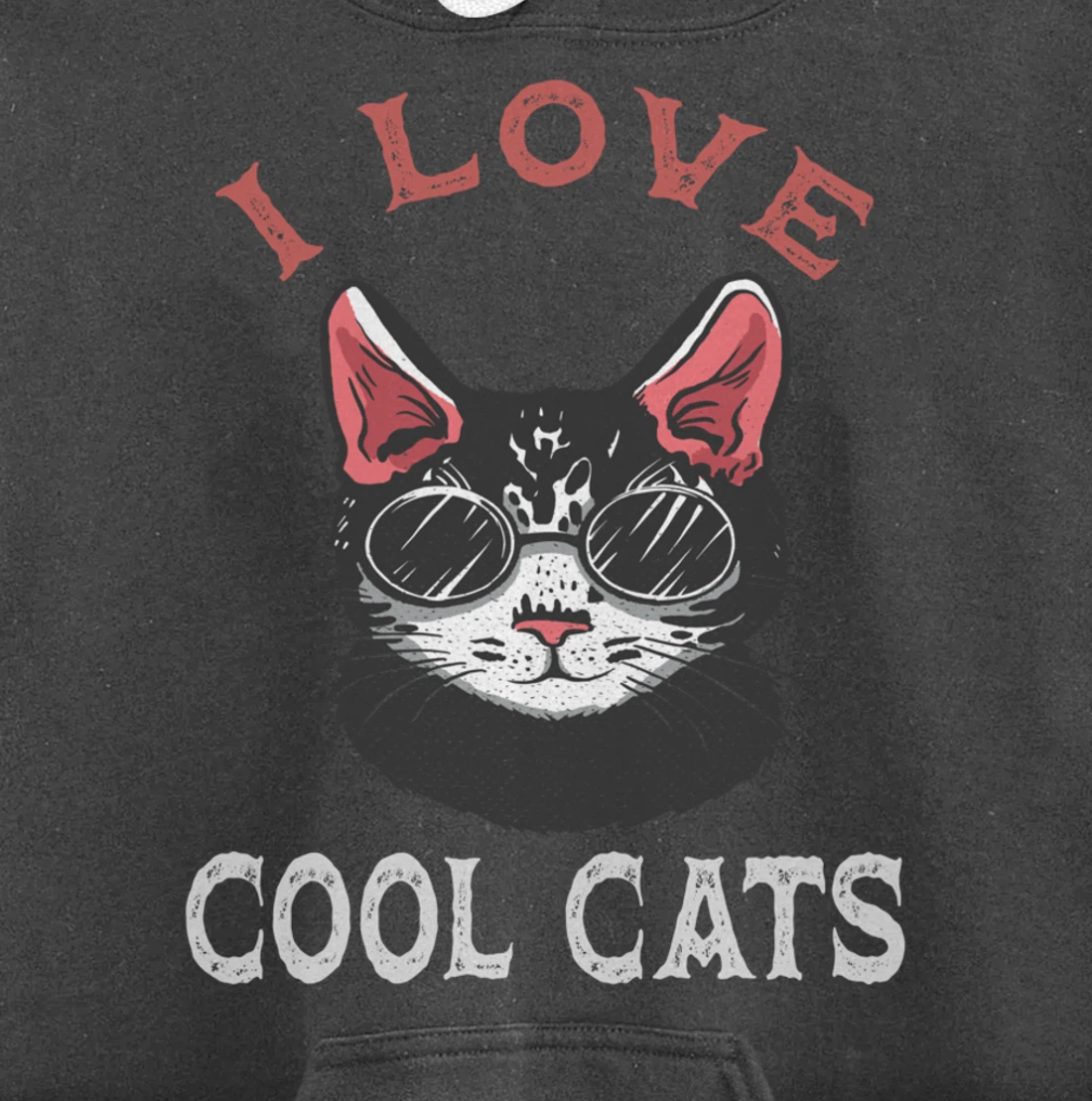 i love cool cats Pullover Hoodie
