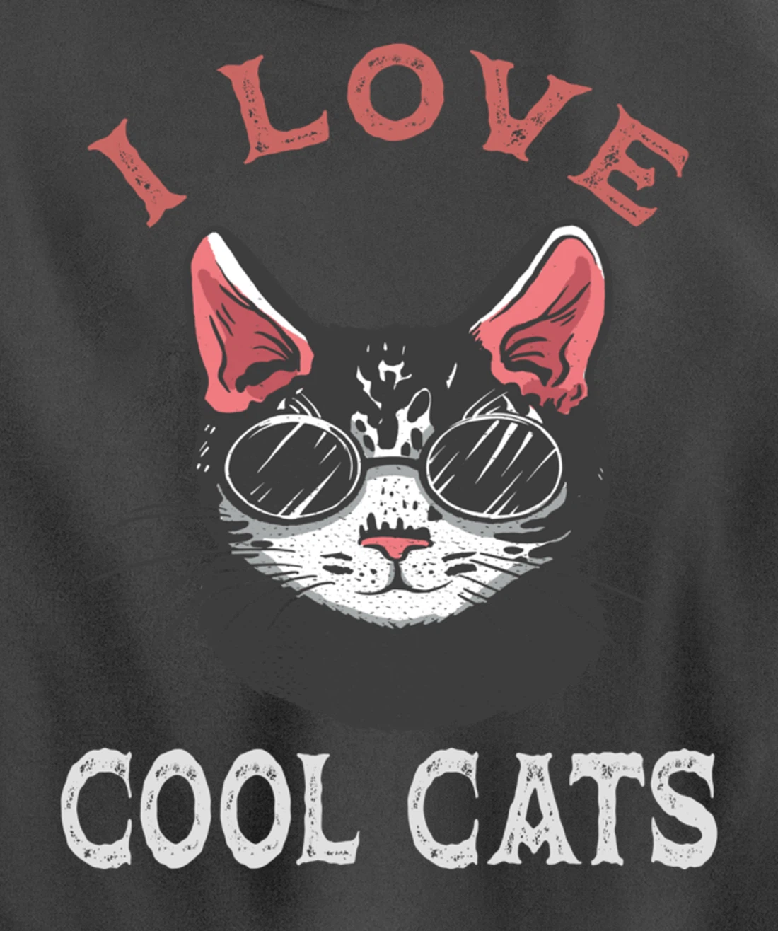 i love cool cats Pullover Hoodie