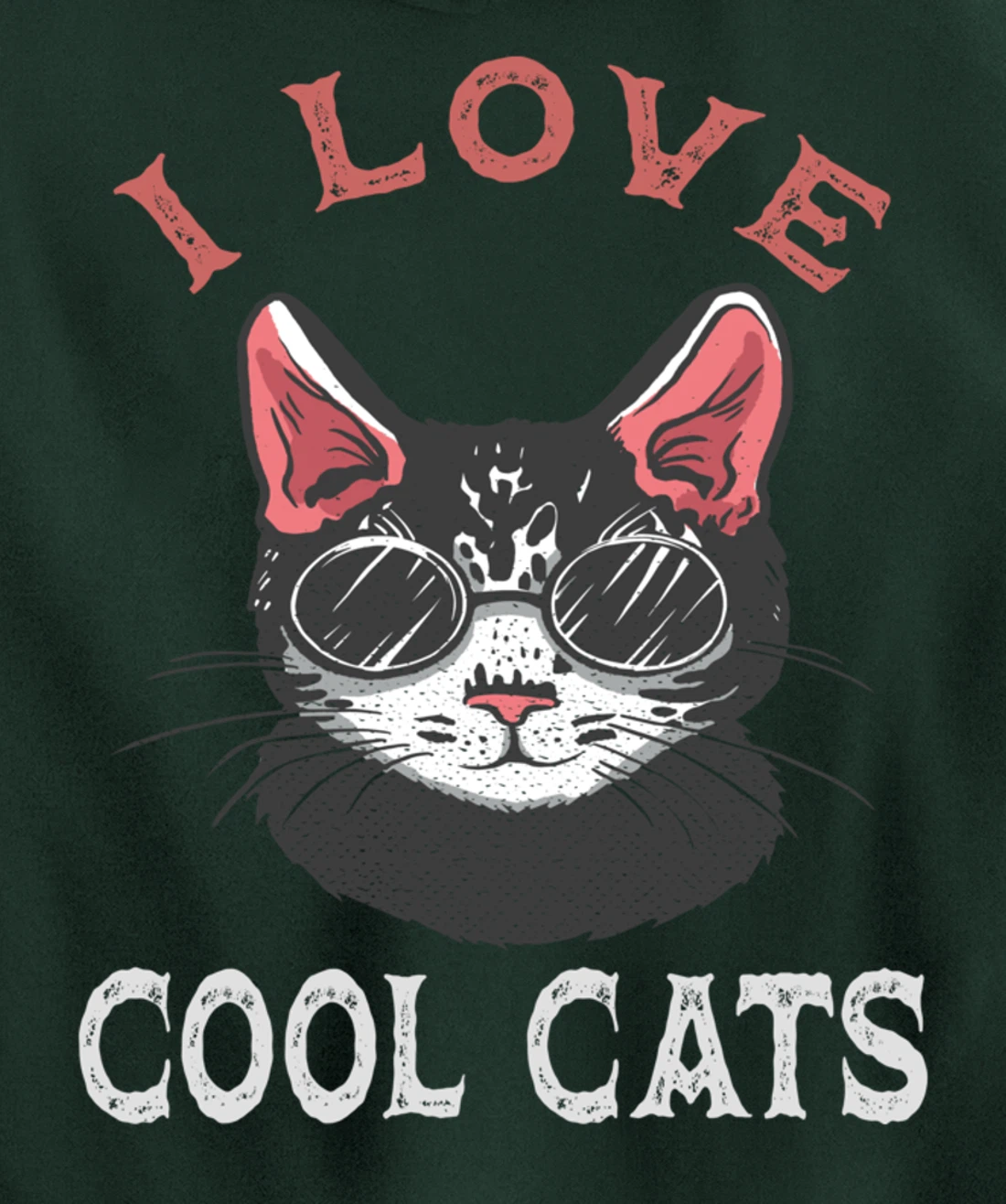 i love cool cats Pullover Hoodie