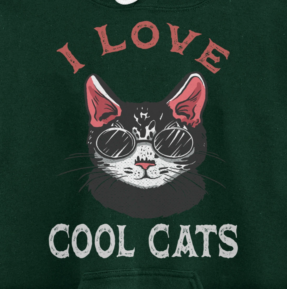 i love cool cats Pullover Hoodie