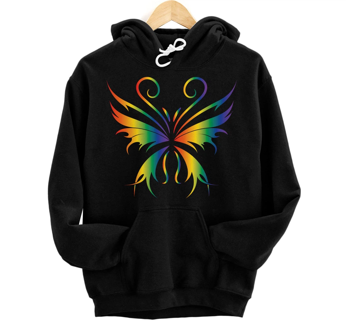 Butterfly Grunge Aesthetic Fairycore Dark Gothic Fairy Core Pullover Hoodie