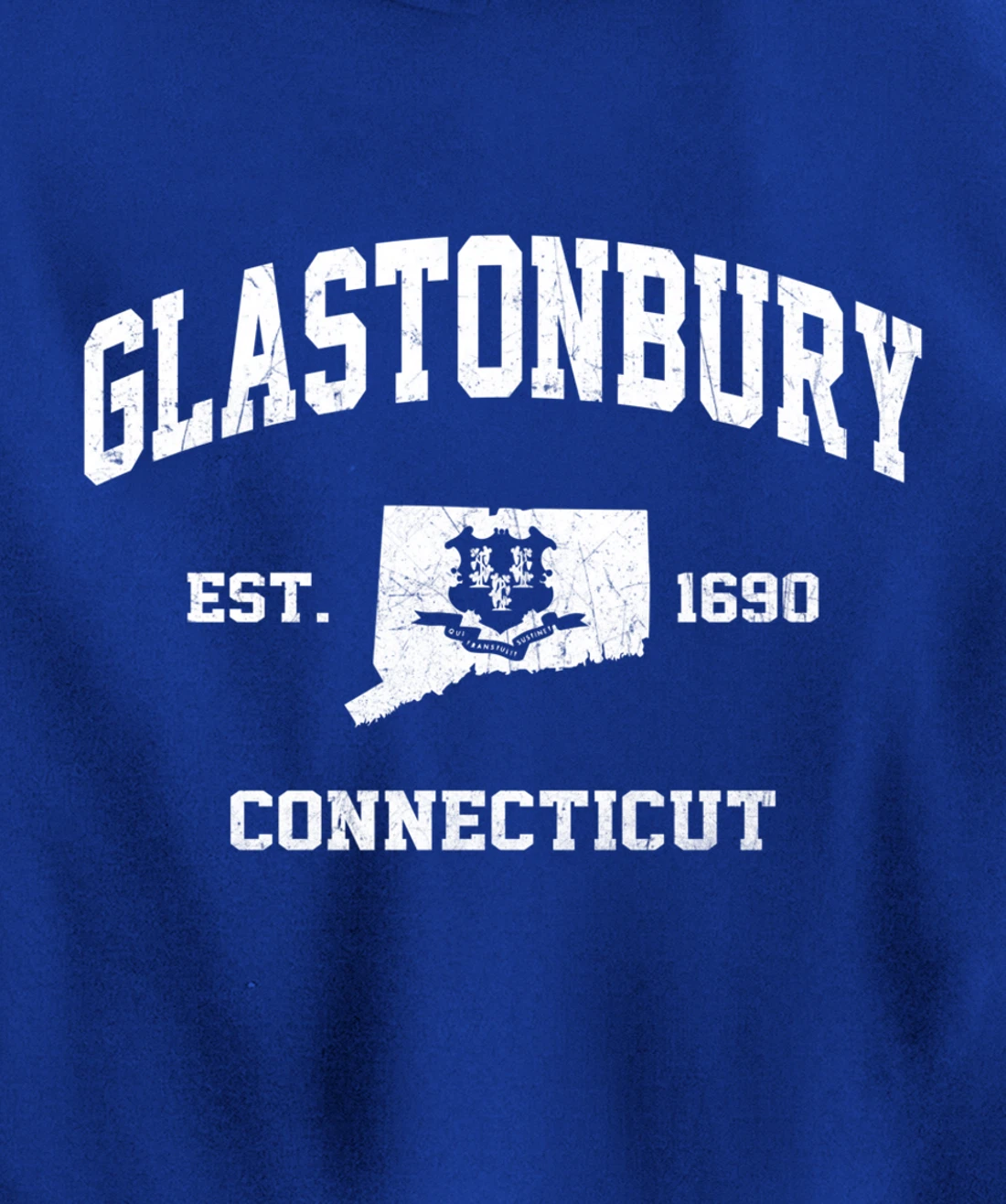 Glastonbury Connecticut CT vintage state Athletic style Pullover Hoodie