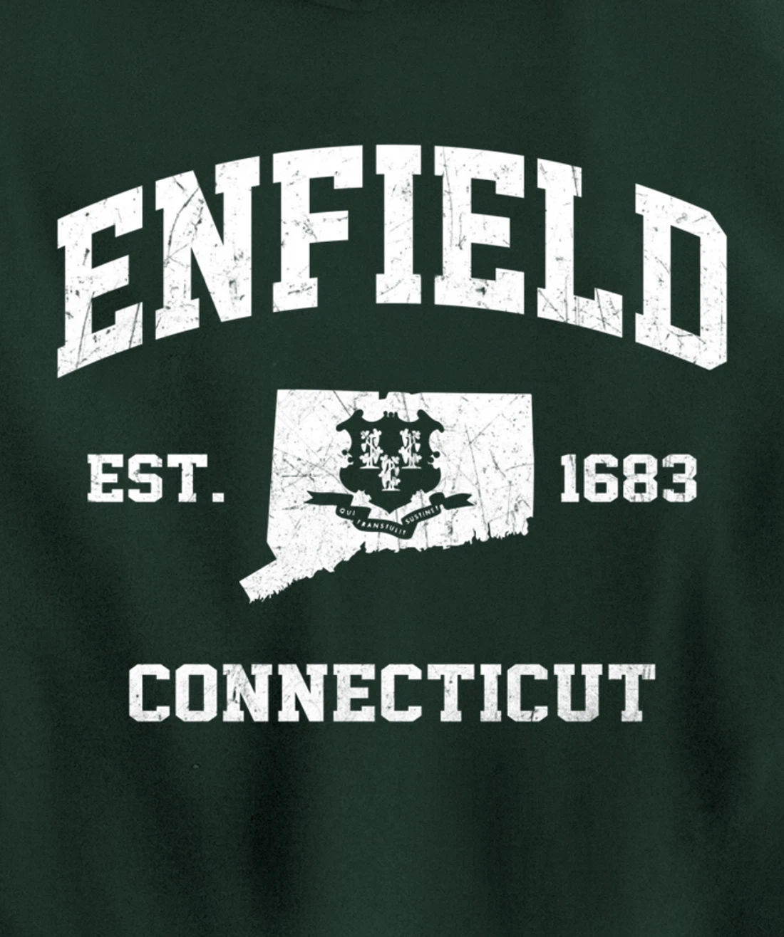 Enfield Connecticut CT vintage state Athletic style Pullover Hoodie