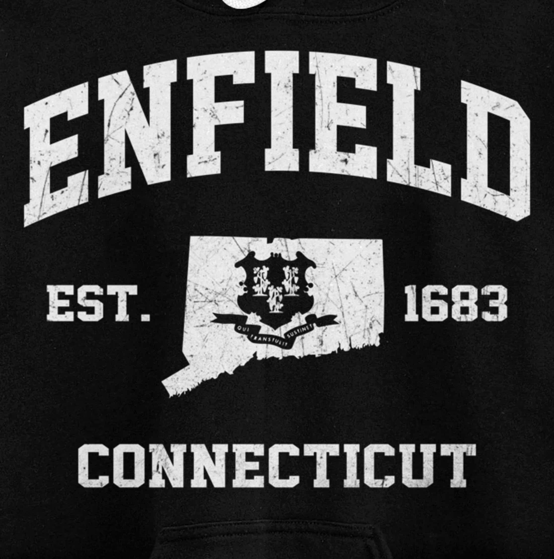 Enfield Connecticut CT vintage state Athletic style Pullover Hoodie