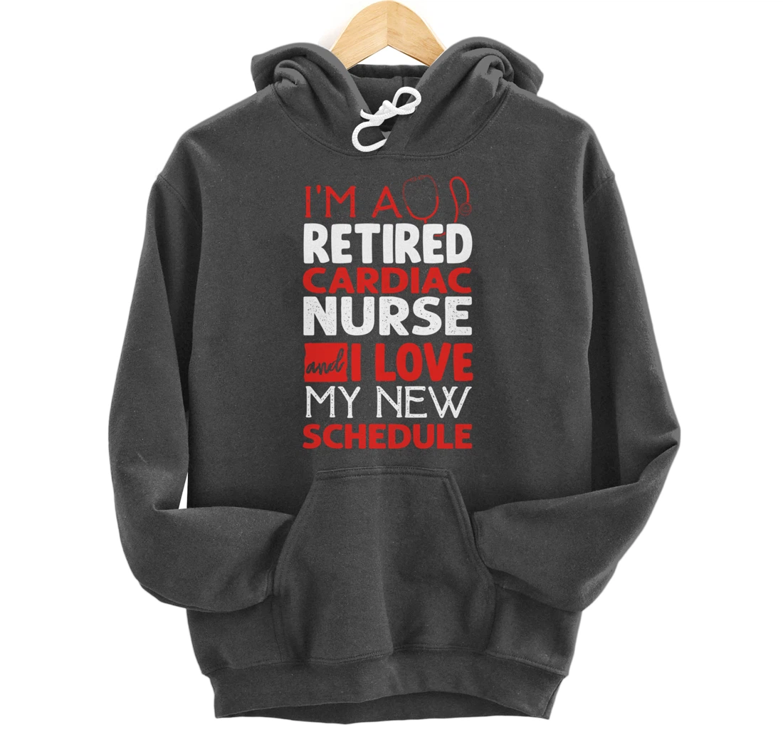 Funny Nursing Fan Graphic Women Men Retired Cardiac Nurse Pullover Hoodie